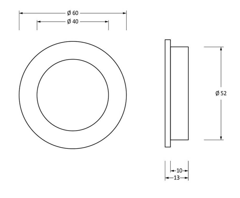 FROM THE ANVIL PLAIN 60MM FLUSH PULL PICTURE