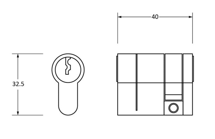 From The Anvil 5pin Single Europrofile Cylinder - Standard Differ