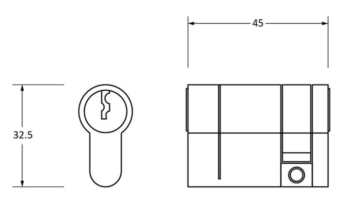 From The Anvil 5pin Single Europrofile Cylinder - Standard Differ
