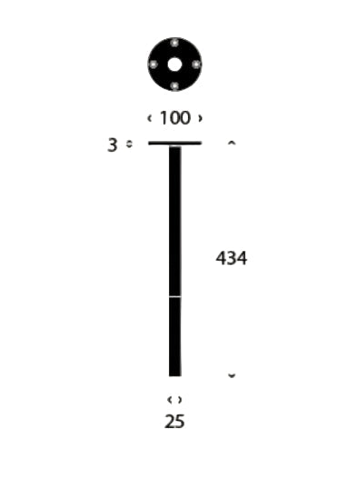 FROST Bukto 6430 Table Leg Frost