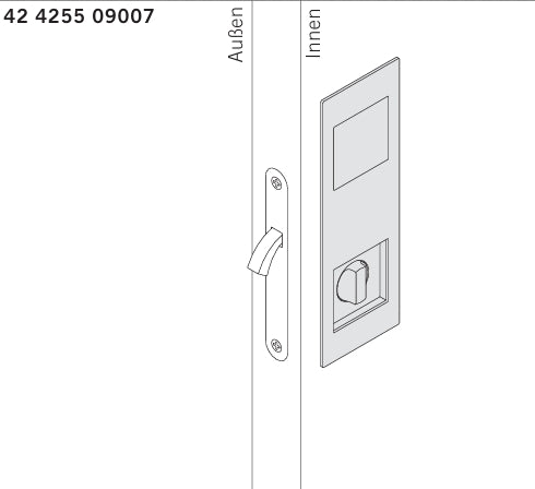 FSB 4255 Bathroom Flush Sliding Door Kit