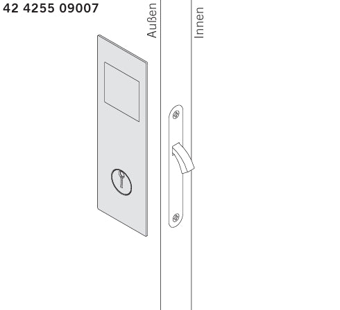 FSB 4255 Bathroom Flush Sliding Door Kit