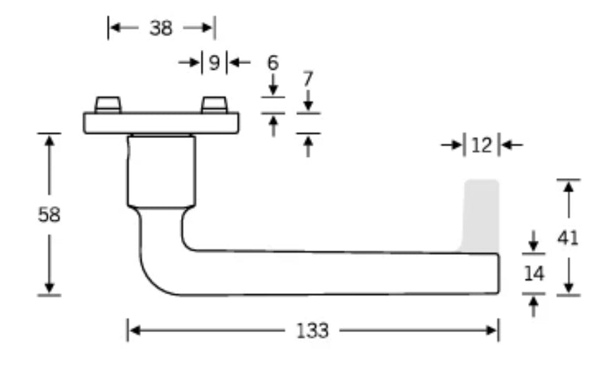 FSB 1004 Lever Handle Set - Round Rose