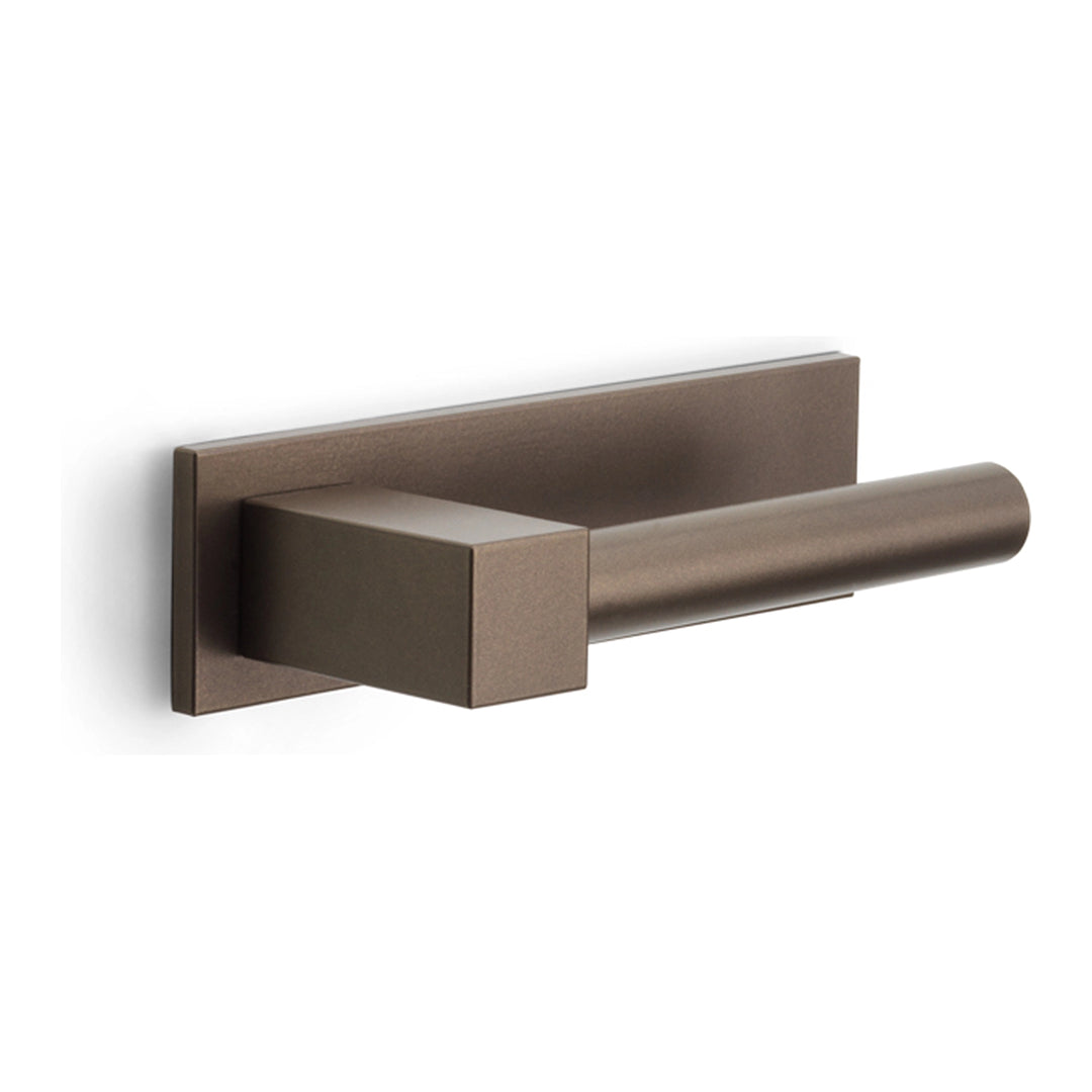 Bronze lever handle set with rectangular lever and backplate