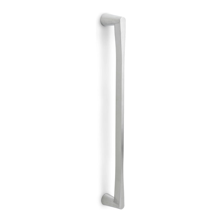 Stainless steel pull handle with rounded ends and straight vertical bar