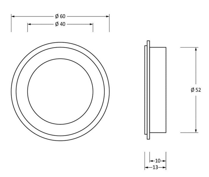 From the Anvil Art Deco Round Flush Pull - 60mm Picture