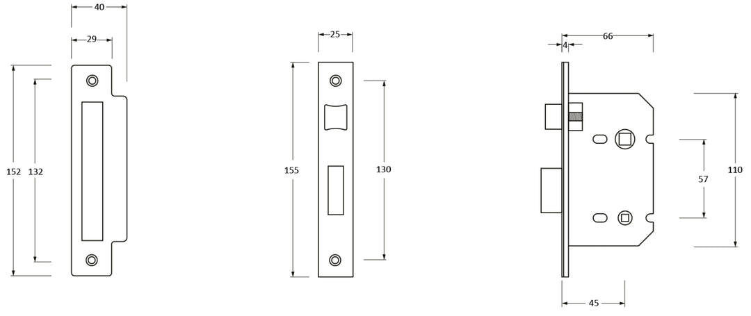 From the Anvil Heavy Duty 2½" Bathroom Lock - 44/64mm