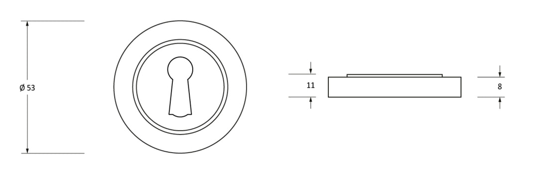 From the Anvil Plain Round Escutcheon - Itfitz