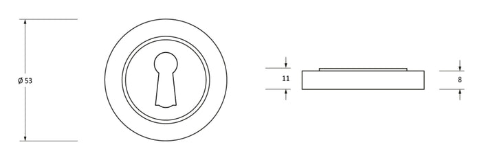 From the Anvil Plain Round Escutcheon - Itfitz