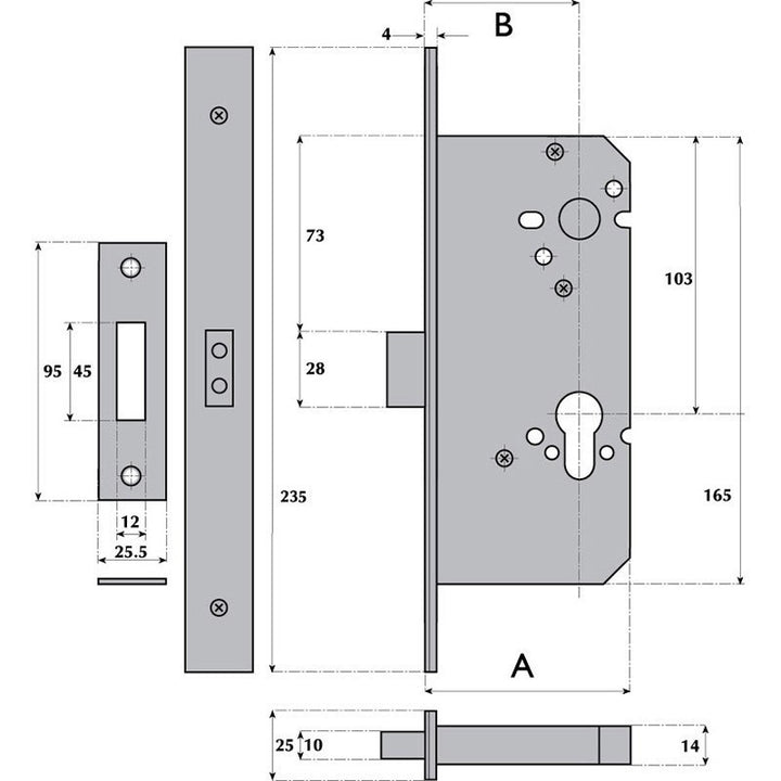 Imperial Locks G72-7004 Euro Profile Cylinder Deadlock