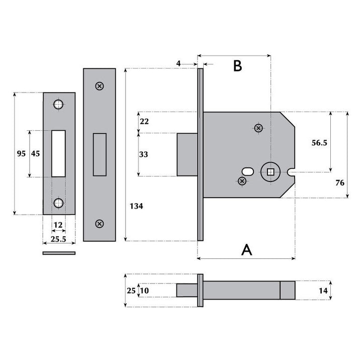 Imperial Locks G8022 WC Deadbolt - 5mm