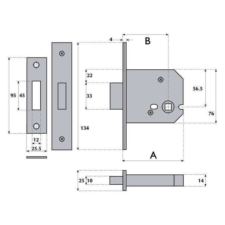 Imperial Locks G8023 WC Deadbolt - 8mm