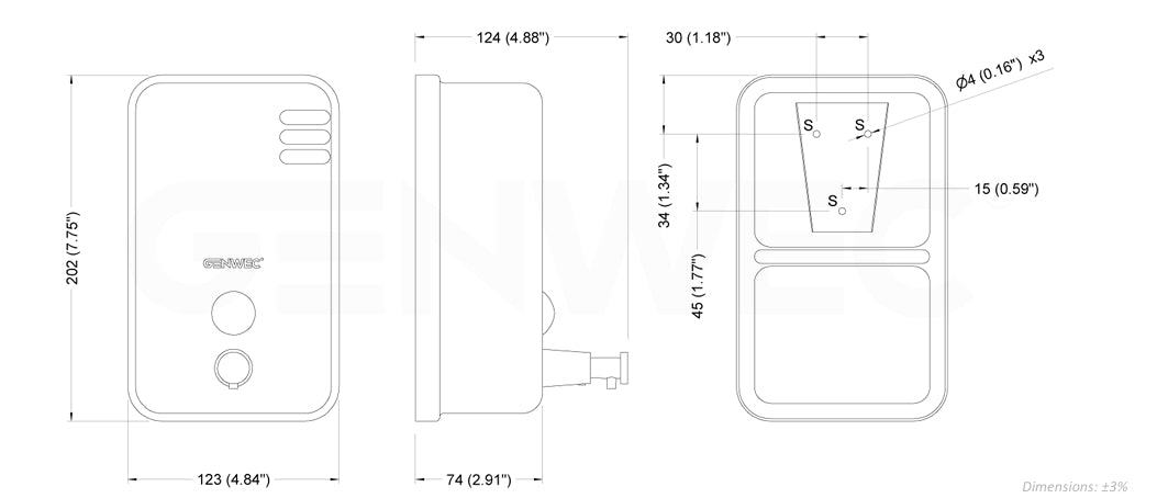Genwec Vertical/Horizontal Soap Dispenser