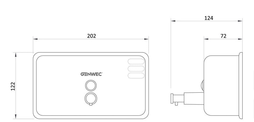 Genwec Vertical/Horizontal Soap Dispenser