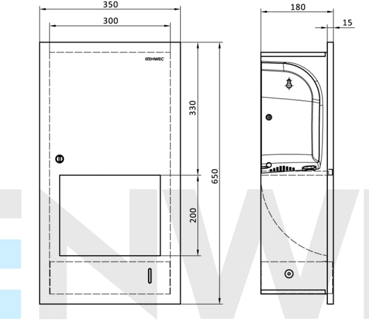 Genwec Recessed Hand Dryer