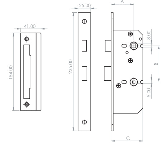 Hard and Ware BCL-BATH Bathroom Lock