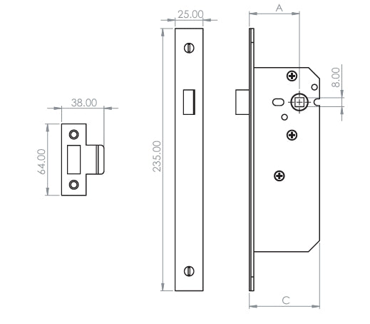 Hard and Ware BCL-LATCH Heavy Duty Latch