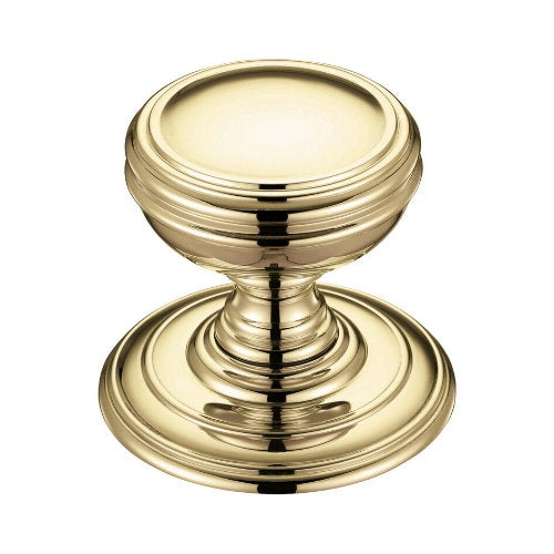 Fulton and Bray Mortice Knob on Round Rose Polished Brass - itfitz