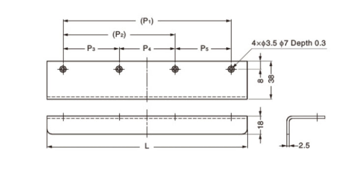 ARKITUR Angle Edge Pull Handle