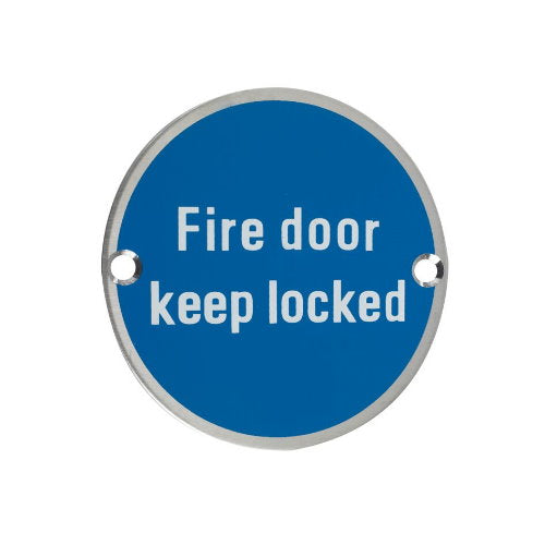 Arkitur Stainless steel fire door keep locked sign – itfitz