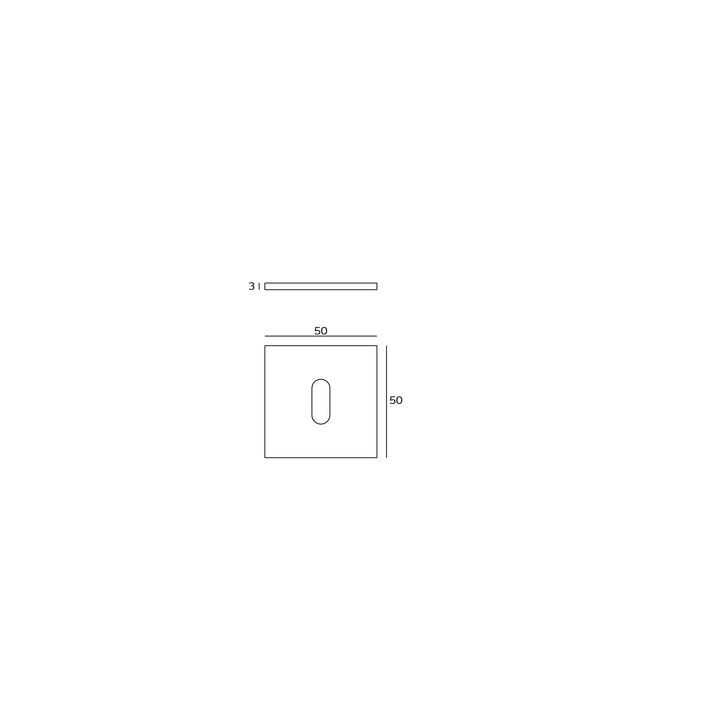 JNF Less is More Square Lever Key Escutcheons
