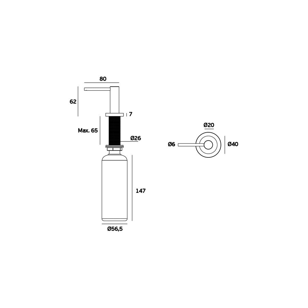 JNF 545 Under Counter Mounted Liquid Soap Dispenser