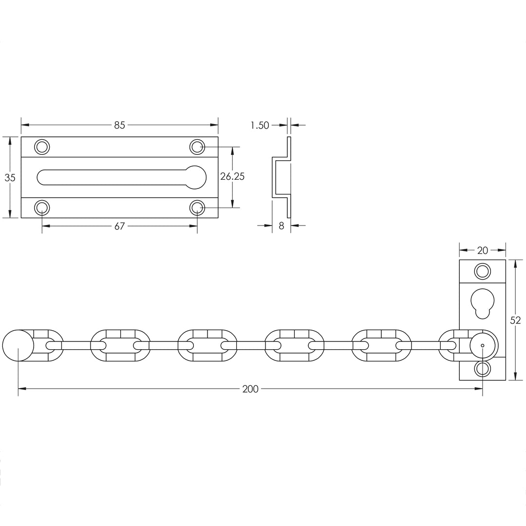 Frelan Jedo J3001 Door Security Chain