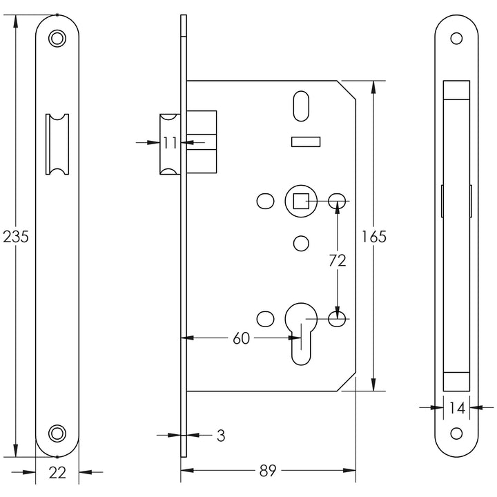 Frelan Jedo European DIN Radius Latch - itfitz