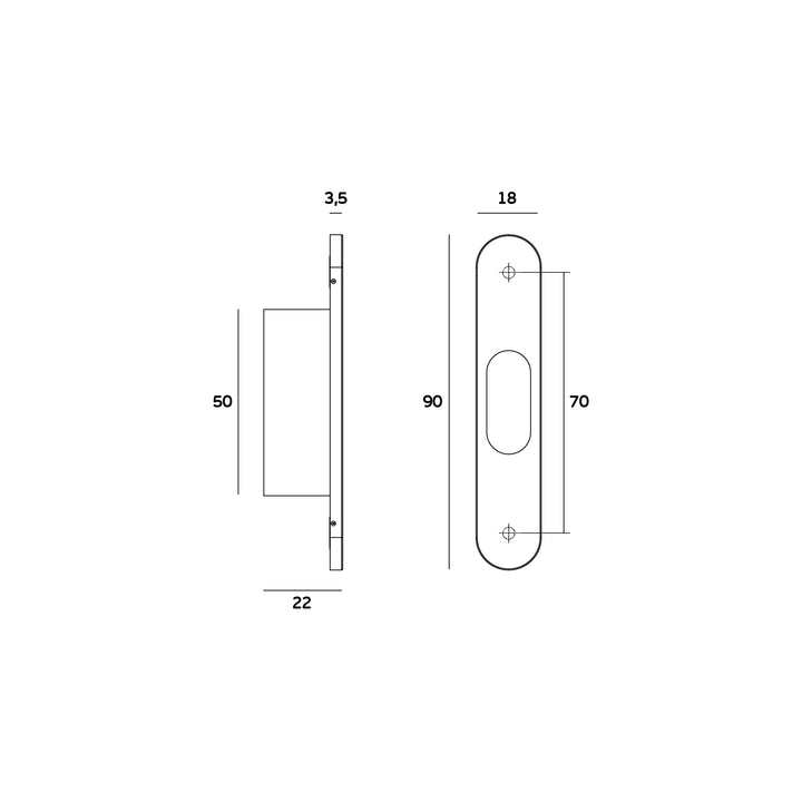 JNF Sliding WC Deadbolt