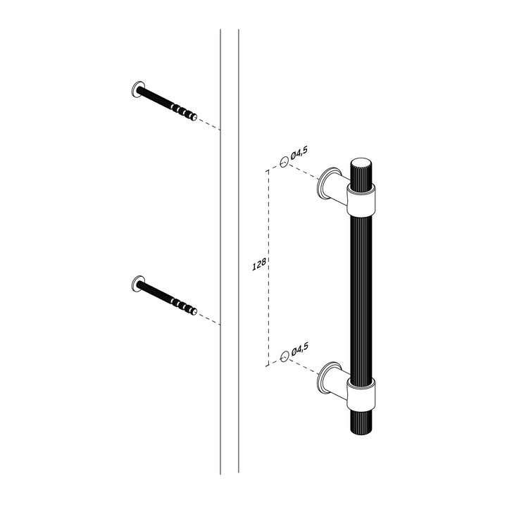 JNF Natur Colours Knurled 16mm Cabinet Handles Technical - ITFITZ