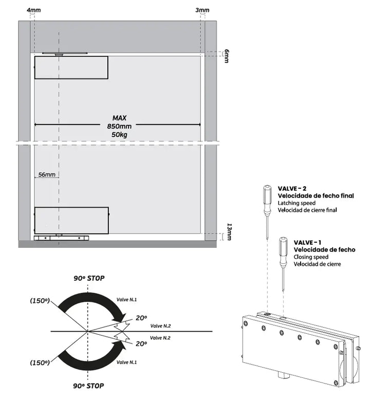 JNF IN.81.202 GLASS PIVOT SET - Itfitz