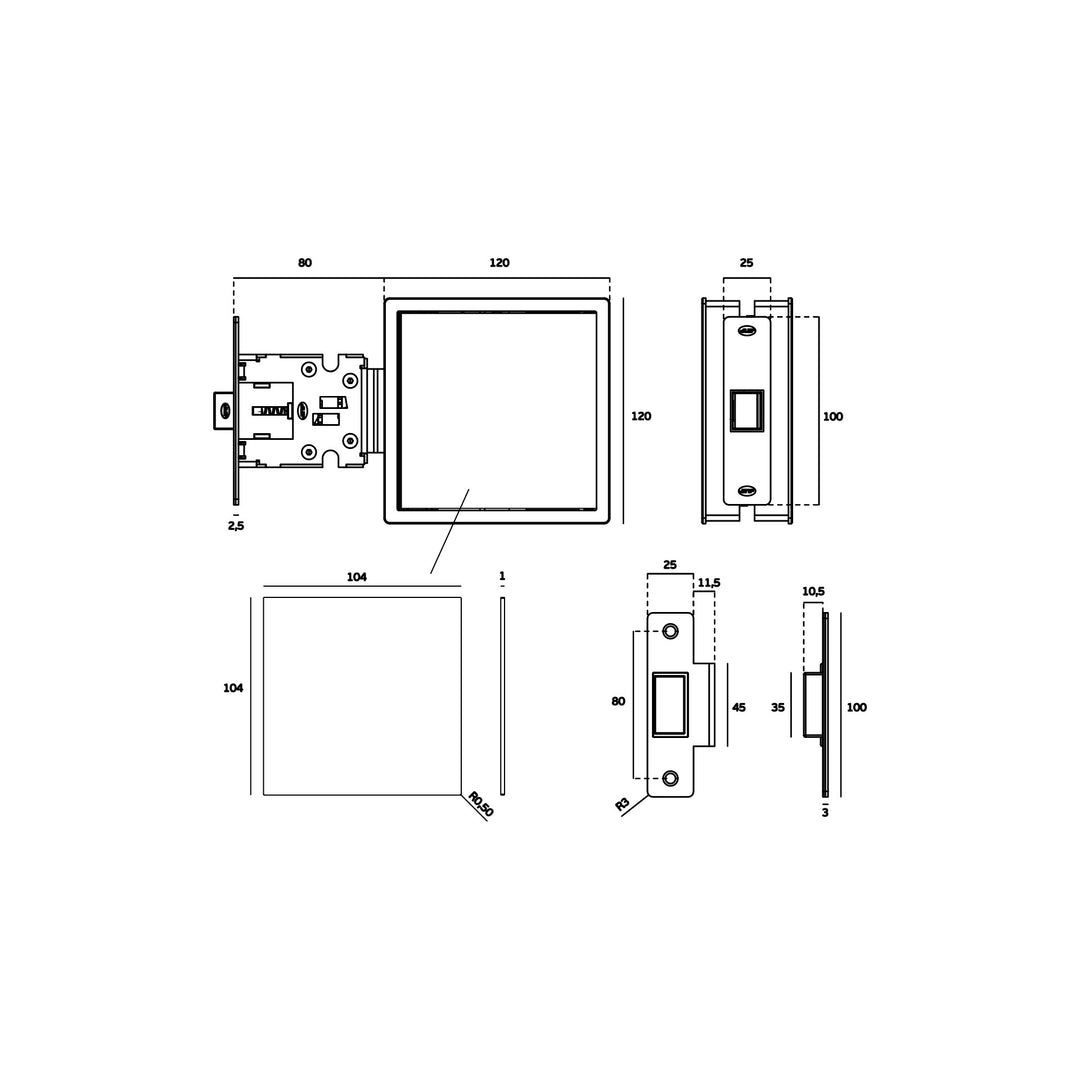 JNF 200 Series Flush Latch Kit