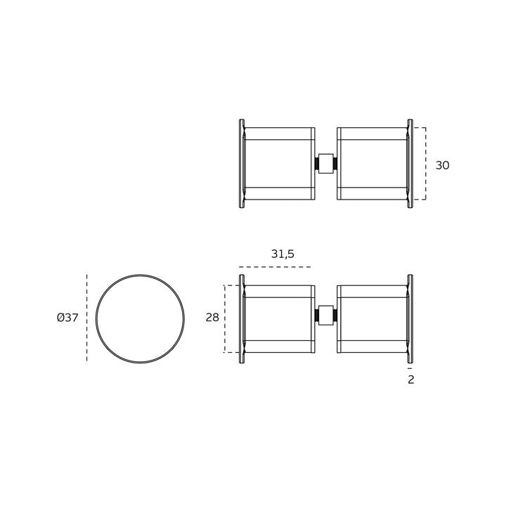 JNF PORTUGAL 042 GLASS DOOR KNOBS TECHNICAL PICTURE - ITFITZ