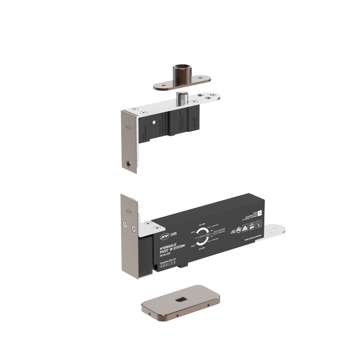 JNF IN.05.204.HO.BH2UP4 Edge Double action 100kgs hydraulic timber door pivot set - Hold Open