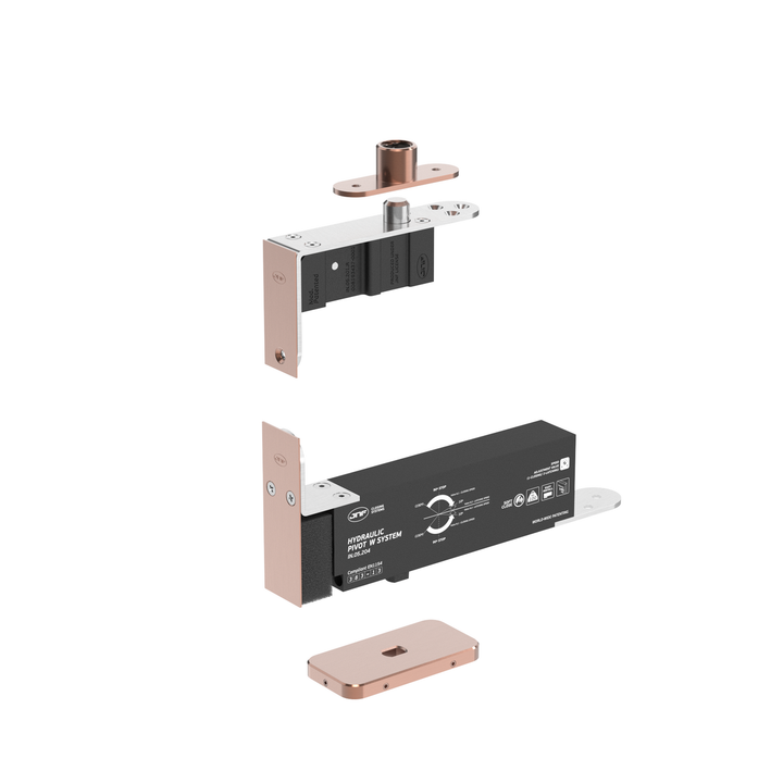 JNF IN.05.204.HO.BH2UP4 Edge Double action 100kgs hydraulic timber door pivot set - Hold Open