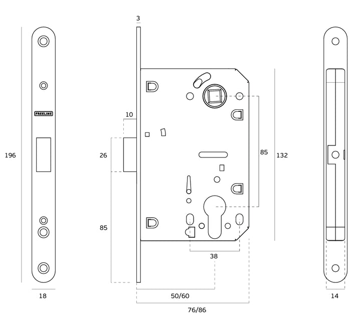 JNF FREELINE IN.20.835.60 TECHNICAL PICTURE 1