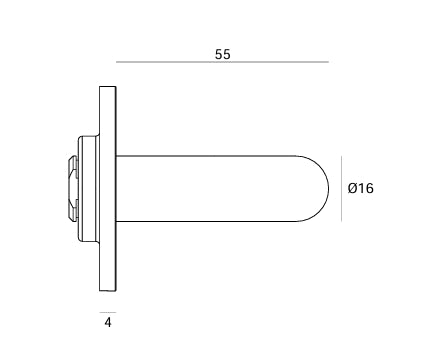 JNF Tubular 016LMR Grade 316 Straight Ball Bearing Lever Handle Set