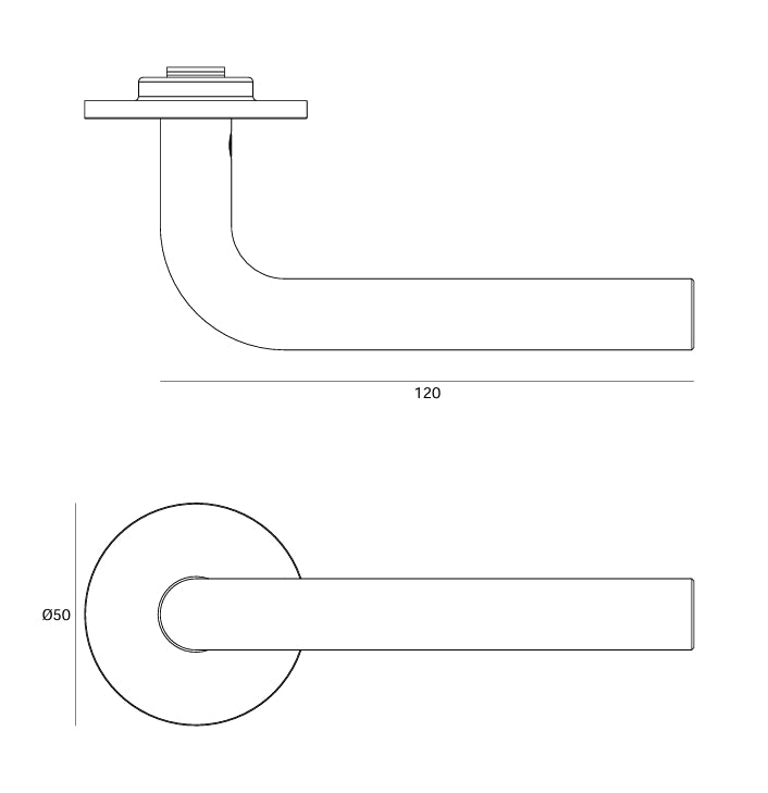JNF Tubular 016LMR Grade 316 Straight Ball Bearing Lever Handle Set