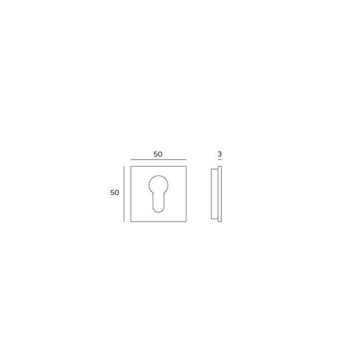 JNF Less is More 3mm Thick Europrofile Cylinder Escutcheon