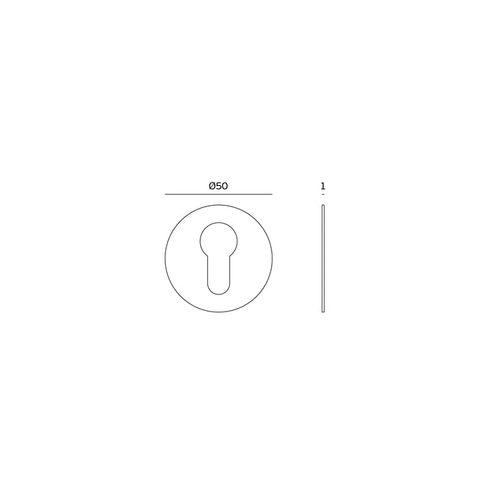 JNF Less is More 1mm Thick Europrofile Cylinder Escutcheon