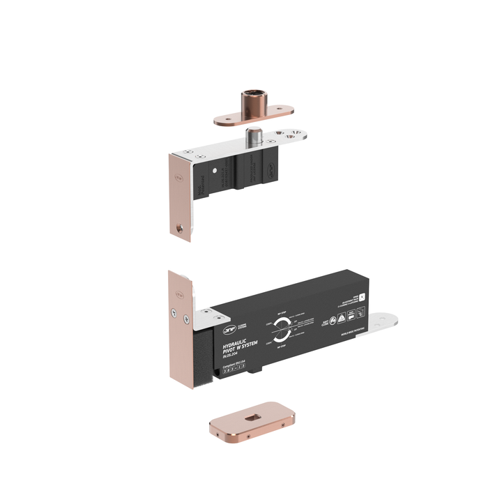 JNF IN.05.204.HO.BH1UP4 Edge Double action 100kgs hydraulic timber door pivot set - Hold Open