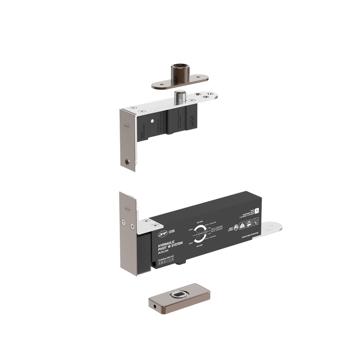 JNF IN.05.204.HO.BH4UP4 Edge Double action 100kgs hydraulic timber door pivot set - Hold Open