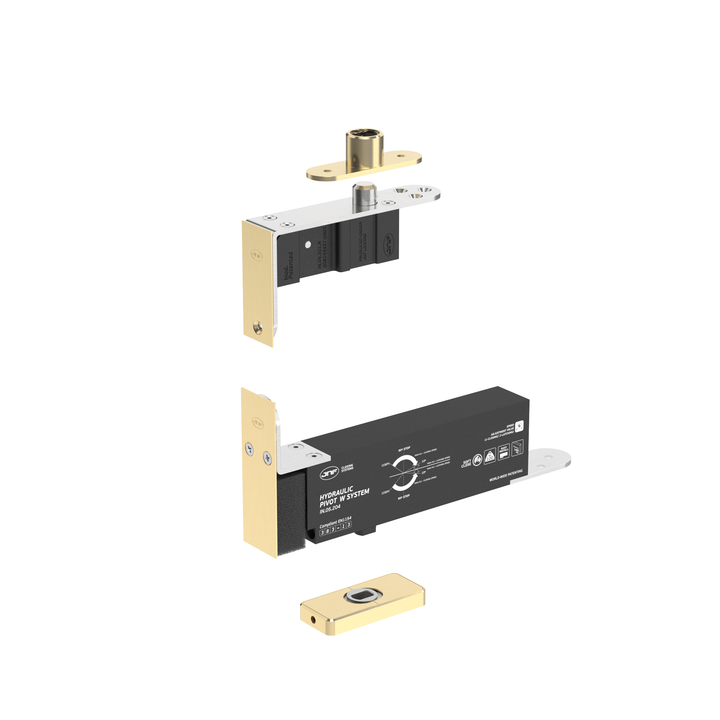 JNF IN.05.204.HO.BH4UP4 Edge Double action 100kgs hydraulic timber door pivot set - Hold Open