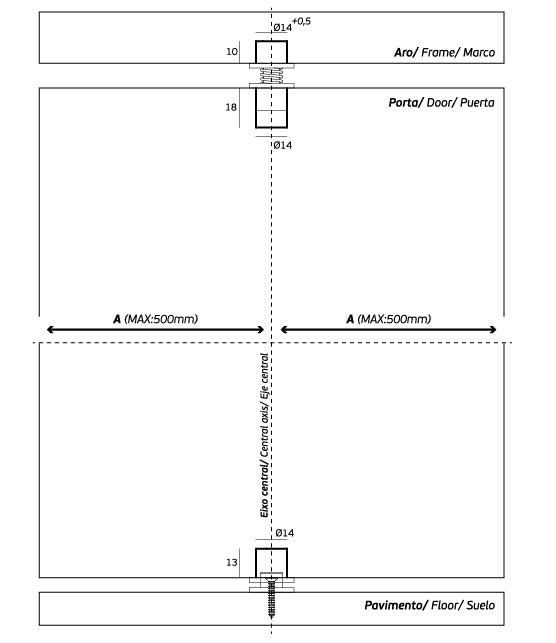 JNF IN.05.209 20kgs Flush Centre Pivot Set