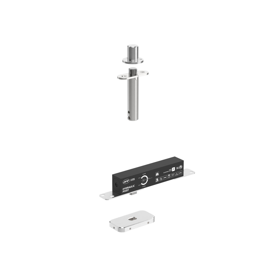 JNF IN.05.211.HO.BH1UP6 double action 60kgs CAM hydraulic timber door offset pivot set - Hold Open