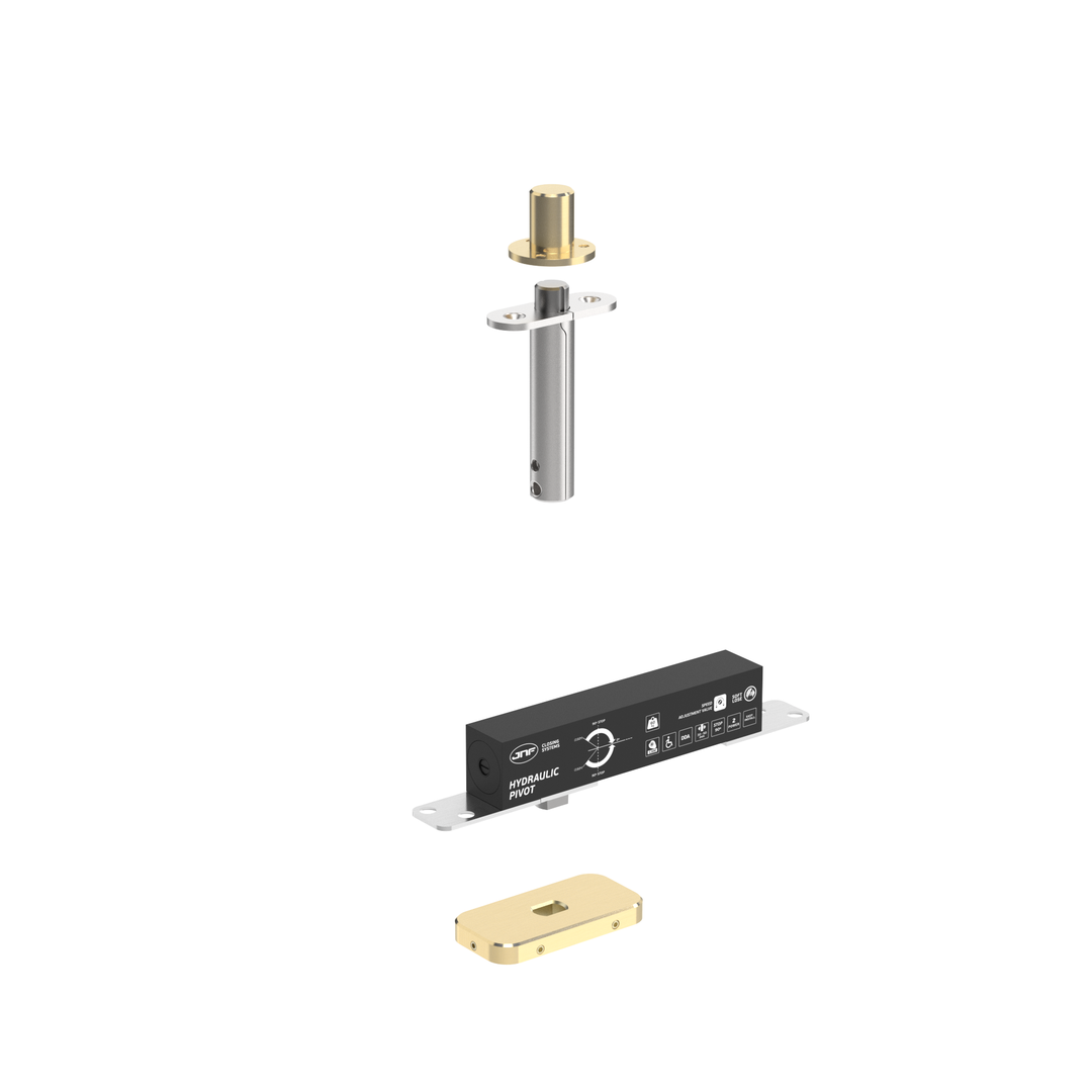 JNF IN.05.211.HO.BH1UP6 double action 60kgs CAM hydraulic timber door offset pivot set - Hold Open