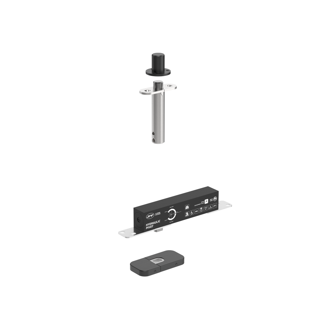JNF IN.05.211.HO.BH5UP6 double action 60kgs CAM hydraulic timber door offset pivot set - Hold Open