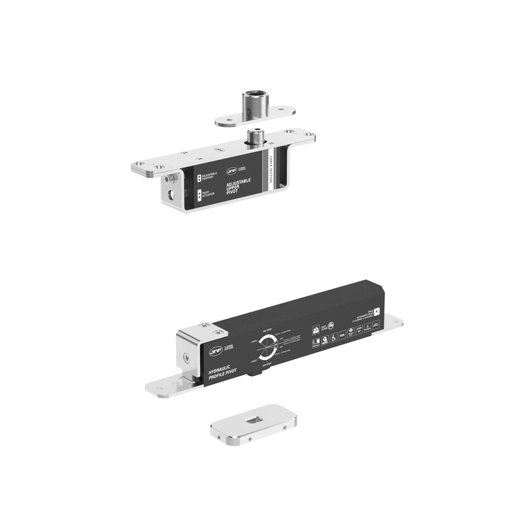 JNF IN.05.224.HO BH1UP1 Plus Double action 100kgs hydraulic timber door pivot set - Hold Open