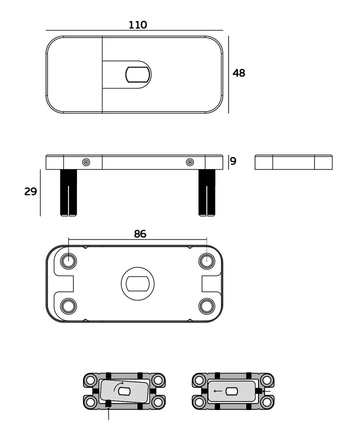 JNF IN.05.213.HO.BH3UP5 double action 100kgs CAM hydraulic timber door offset pivot set - Hold Open