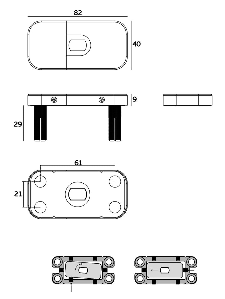 JNF IN.05.203.HO.BH5UP6 double action 60kgs CAM hydraulic timber door pivot set